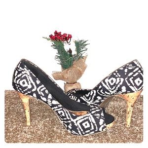 Christian S open toe heels